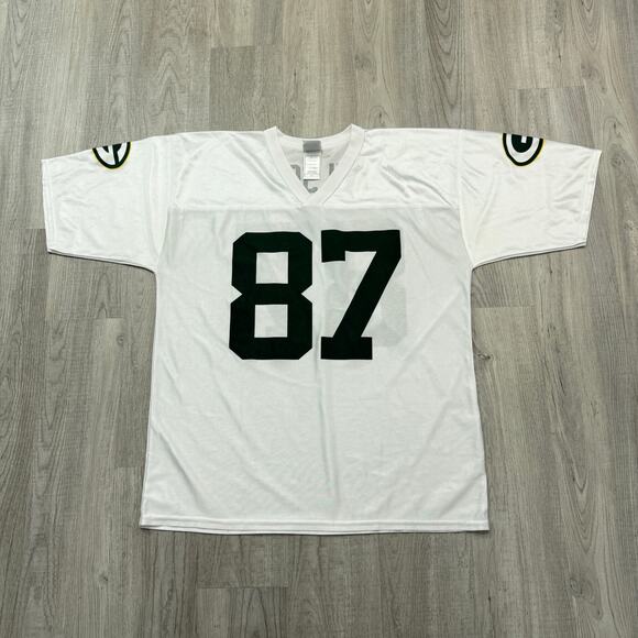 NFL Green Bay Packers Jordy Nelson Jersey Men's Large White Football #87 y2k - Picture 1 of 8